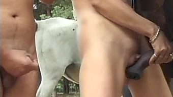 Cuckold shocked by his wife's desire to give blowjob to horse